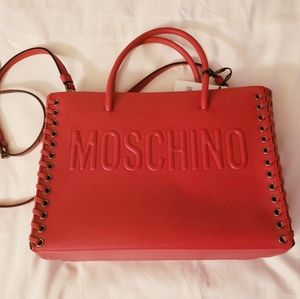 Authentic Red Moschino Bag